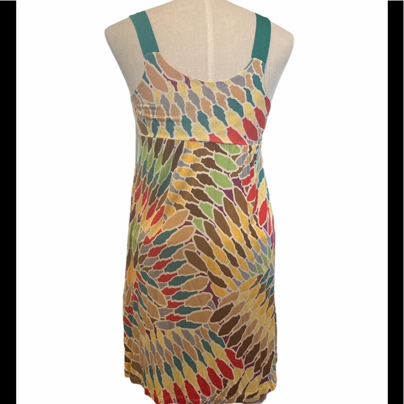 MIUSE szM multi-colored t-shirt dress w/teal strap - Picture 6 of 10